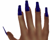 Blue Fractal Nails
