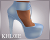 K sky blue heels