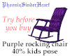 Purple rocker 40% pose