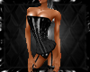 black pvc corset
