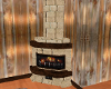 Rustic Corner Fireplace