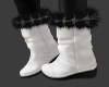 White Silver Fur Boots