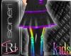 Skeleton skirt neon