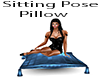 Blue Sitting Pillow Pose
