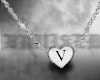 ⛧ necklace letter V