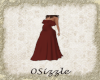 Red Strapless Prego Gown