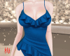 梅 navy ruffle dress