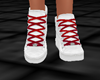 Red/Lace tennis shoe