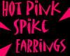 Pink Spike/Diam Earrings