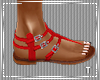 T l Red Summer Sandals