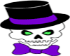 Skull with top hat