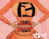 Fendi Orange Bdysuit XBM