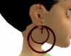 black and red earings