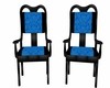 Blue Wood Scaled Chairs