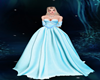 An-blue long dress