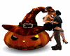 Kiss on pumpkin