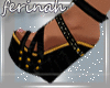 !f Gia wedges gold&black