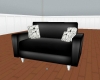 {S} Black modern sofa