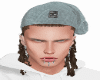 BLUE HAT BROWN HAIR