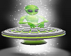 Green Alien w Spaceship