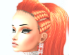 orange braide ponytail