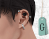 G. Flower Earring Black