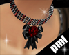 [PLM]red rose collar