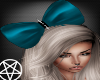 !TX - Teal Spiked Bow