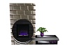 Silver black Fire Place