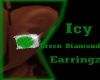 IcyGreen diamond earring