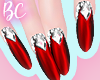 ♥Red Diamond Nails