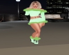 Green Leather Boots fur