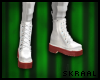 S| White/Red Boots
