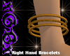 [X] 3 Gold Bracelets -R-