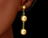 golden pearl earrings