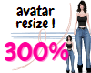 Avatar 300% resizer