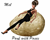 Gold Pouf with Poses