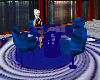 Plush blue dining set