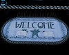 Blue Welcome Rug