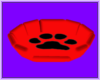 0141 PAW PET BED RED