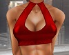 Shiny Red Halter Top