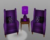 purple coffee chairs