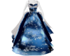 Blue Snowflake Ballgown