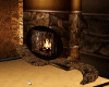 fire place brown rock