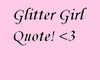 Glitter Quote Sticker