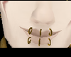 6 gold lip rings- head 4