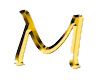 J|Gold Letter M