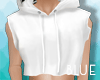 !BS Crop Hoodie White