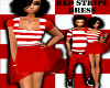Red Stripe Flow Dress