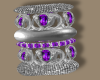 Silver Bangles Amethyst